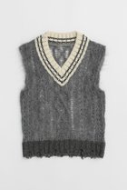 【プランク プロジェクト/PRANK PROJECT】のシアーチルデンニットベスト / Sheer Tilden Knit Vest 人気、トレンドファッション・服の通販 founy(ファニー) ファッション Fashion レディースファッション WOMEN トップス・カットソー Tops/Tshirt ニット Knit Tops ベスト/ジレ Gilets/Vests プルオーバー Pullover ダメージ Damage 再入荷 Restock/Back In Stock/Re Arrival thumbnail GRY(グレー)|ID: prp329100004079425 ipo3291000000027563800