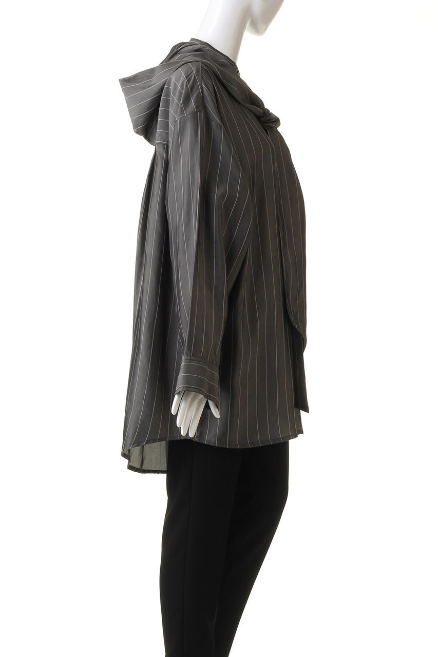 【プランク プロジェクト/PRANK PROJECT】のボウタイフードブラウス / Bow Tie Hood Blouse 人気、トレンドファッション・服の通販 founy(ファニー) ファッション Fashion レディースファッション Fashion for Women トップス・カットソー Cut & Sew Tops シャツ・ブラウス・オフィスカジュアル Elegant Blouses & Button-Ups おすすめ Recommended / Our Picks クラシック Classic, Timeless Style ストライプ Stripe, Striped Pattern スリーブ Sleeve, Long Sleeve / Short Sleeve フレア Flare, Flared ロング Long, Long-Length ワイド Wide, Wide Fit エレガント 上品 Elegant 無地 Plain, Solid Color other-3|ID: prp329100004079427 ipo3291000000032903222