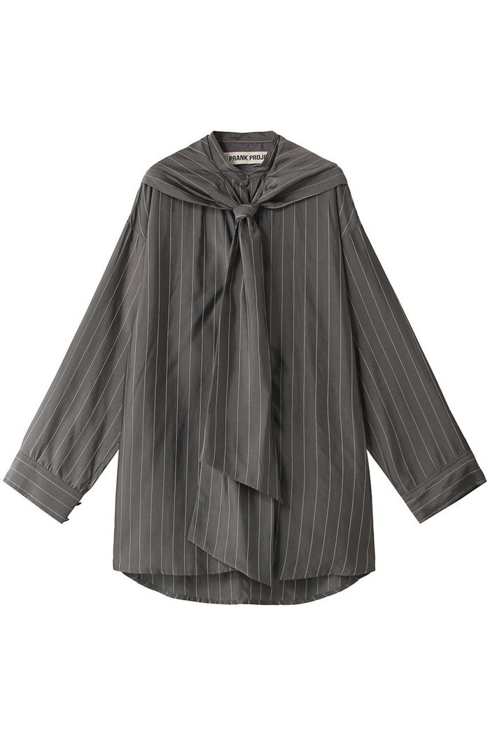 【プランク プロジェクト/PRANK PROJECT】のボウタイフードブラウス / Bow Tie Hood Blouse インテリア・キッズ・メンズ・レディースファッション・服の通販 founy(ファニー) https://founy.com/ ファッション Fashion レディースファッション Fashion for Women トップス・カットソー Cut & Sew Tops シャツ・ブラウス・オフィスカジュアル Elegant Blouses & Button-Ups おすすめ Recommended / Our Picks クラシック Classic, Timeless Style ストライプ Stripe, Striped Pattern スリーブ Sleeve, Long Sleeve / Short Sleeve フレア Flare, Flared ロング Long, Long-Length ワイド Wide, Wide Fit エレガント 上品 Elegant 無地 Plain, Solid Color |ID: prp329100004079427 ipo3291000000036221277