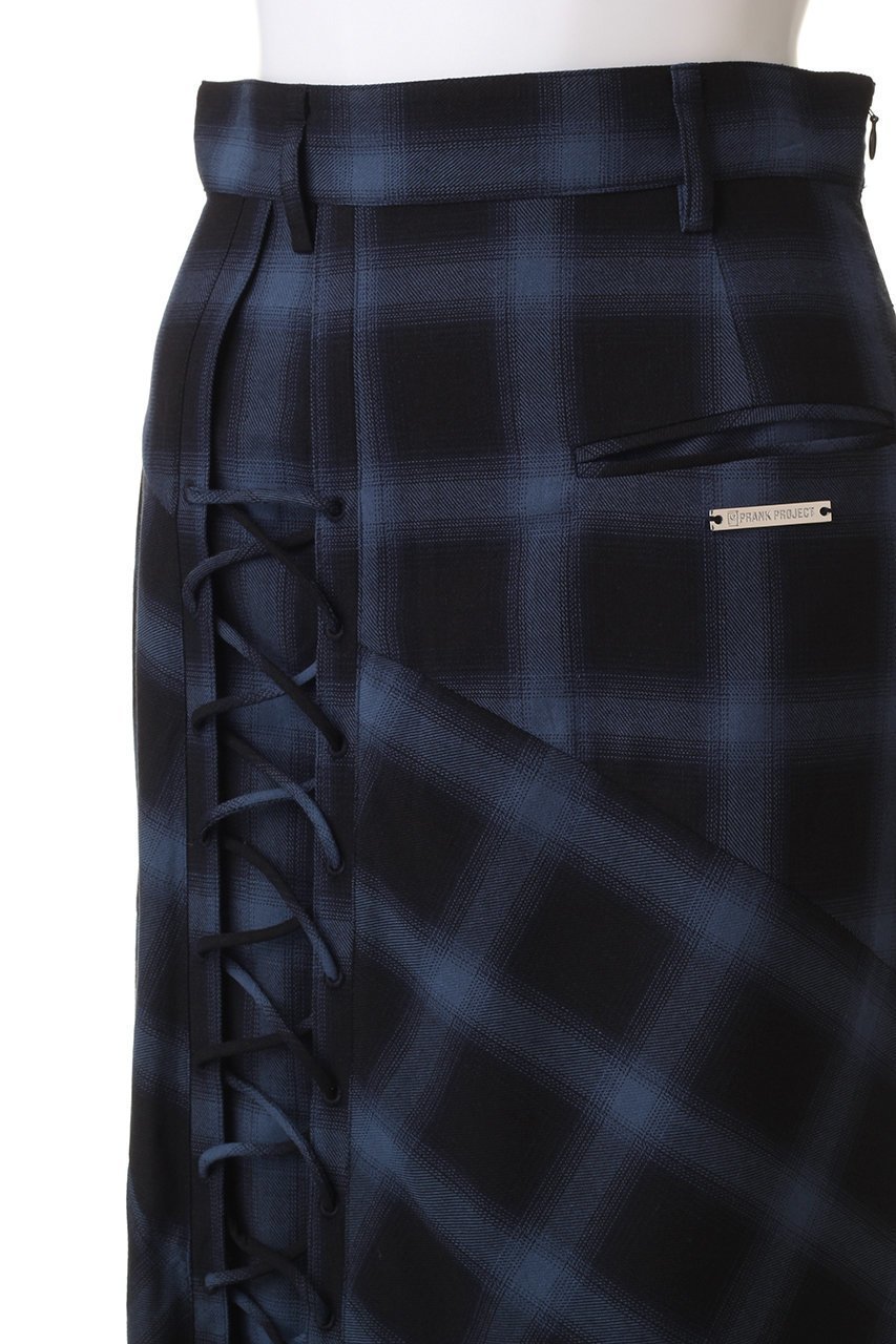【プランク プロジェクト/PRANK PROJECT】のマルチチェックレースアップスカート / Multi Check Lace-Up Skirt 人気、トレンドファッション・服の通販 founy(ファニー) 　ファッション　Fashion　レディースファッション　Fashion for Women　スカート　Skirts　ロングスカート　Long Skirts / Maxi & Midi Skirts　おすすめ　Recommended / Our Picks　ジャケット　Jacket, Outerwear　セットアップ　Set-Up, Coordinated Outfit　チェック　Check, Plaid, Tartan　トレンド　Trend, Trending Now　フロント　Front, Front Design　ベスト　Vest, Waistcoat　ルーズ　Loose, Oversized　レース　Lace, Lace Fabric　ロング　Long, Long-Length　A/W・秋冬　Autumn/Winter　other-5|ID: prp329100004079429 ipo3291000000034423885