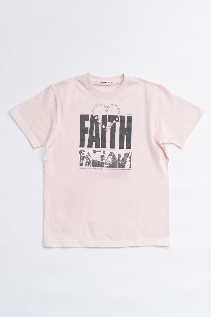 【プランク プロジェクト/PRANK PROJECT】のハートアイレットFAITH-TEE/Heart Eyelet FAITH-TEE インテリア・キッズ・メンズ・レディースファッション・服の通販 founy(ファニー) 　ファッション　Fashion　レディースファッション　Fashion for Women　トップス・カットソー　Cut & Sew Tops　シャツ・ブラウス・オフィスカジュアル　Elegant Blouses & Button-Ups　ロングTシャツ・Tシャツ　Longline T-Shirts & Tees　カットソー・ベーシックTシャツ　Cut-and-Sewn Tops / Stretch Tees & Basics　アイレット　Eyelet Lace　グラフィック　Graphic, Graphic Design　ショート　Short, Short Length　スリーブ　Sleeve, Long Sleeve / Short Sleeve　バランス　Balance, Style Balance　プリント　Print, Printed Pattern　ベーシック　Basic, Essential　PNK(ピンク)|ID: prp329100004079438 ipo3291000000032916724