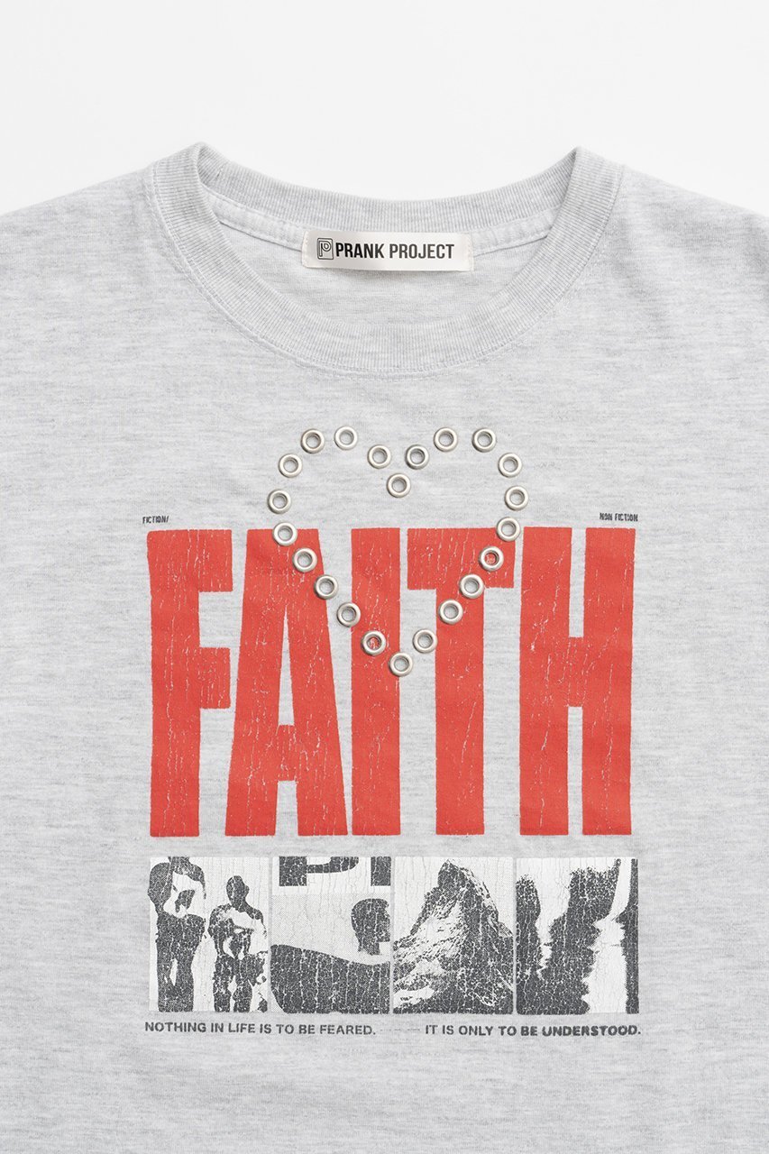 【プランク プロジェクト/PRANK PROJECT】のハートアイレットFAITH-TEE/Heart Eyelet FAITH-TEE 人気、トレンドファッション・服の通販 founy(ファニー) 　ファッション　Fashion　レディースファッション　Fashion for Women　トップス・カットソー　Cut & Sew Tops　シャツ・ブラウス・オフィスカジュアル　Elegant Blouses & Button-Ups　ロングTシャツ・Tシャツ　Longline T-Shirts & Tees　カットソー・ベーシックTシャツ　Cut-and-Sewn Tops / Stretch Tees & Basics　アイレット　Eyelet Lace　グラフィック　Graphic, Graphic Design　ショート　Short, Short Length　スリーブ　Sleeve, Long Sleeve / Short Sleeve　バランス　Balance, Style Balance　プリント　Print, Printed Pattern　ベーシック　Basic, Essential　other-4|ID: prp329100004079438 ipo3291000000032916754
