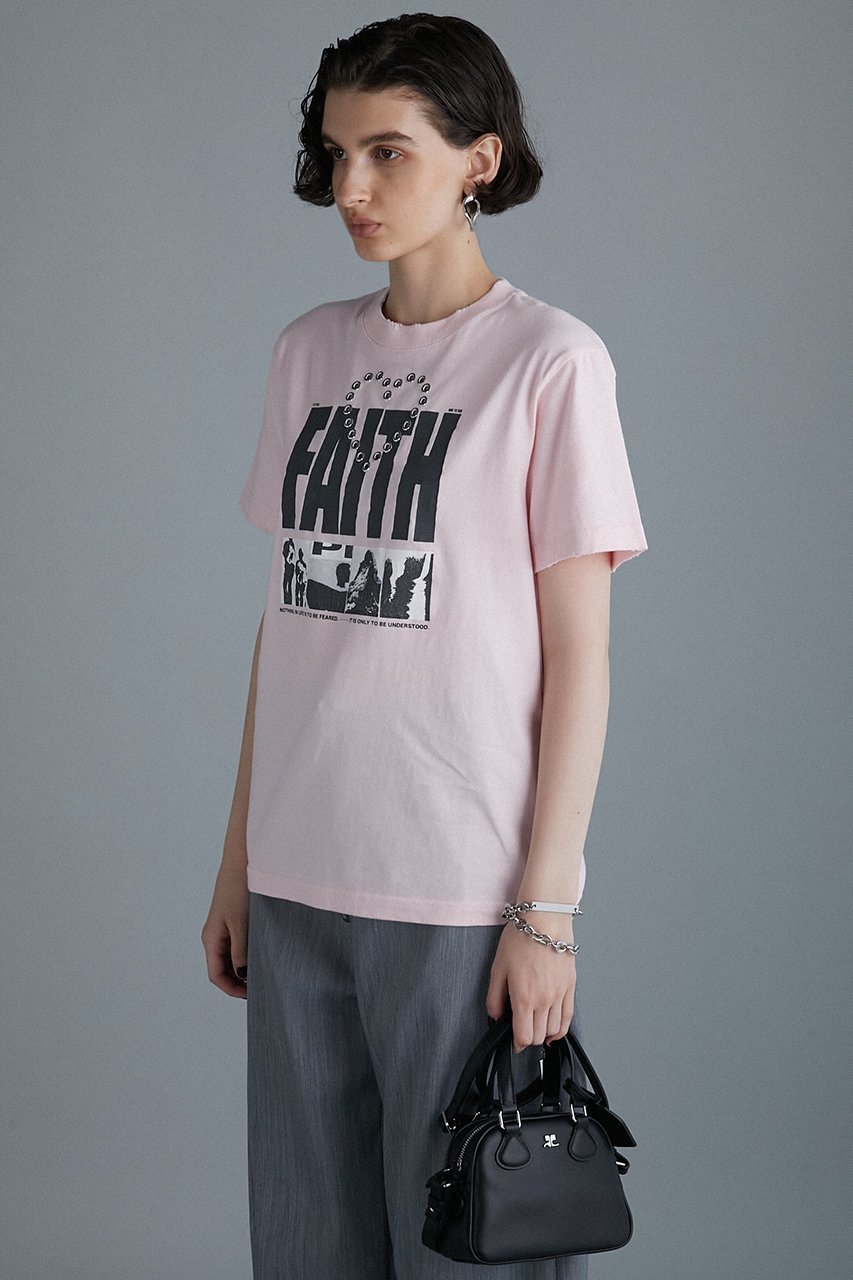 【プランク プロジェクト/PRANK PROJECT】のハートアイレットFAITH-TEE/Heart Eyelet FAITH-TEE 人気、トレンドファッション・服の通販 founy(ファニー) 　ファッション　Fashion　レディースファッション　Fashion for Women　トップス・カットソー　Cut & Sew Tops　シャツ・ブラウス・オフィスカジュアル　Elegant Blouses & Button-Ups　ロングTシャツ・Tシャツ　Longline T-Shirts & Tees　カットソー・ベーシックTシャツ　Cut-and-Sewn Tops / Stretch Tees & Basics　アイレット　Eyelet Lace　グラフィック　Graphic, Graphic Design　ショート　Short, Short Length　スリーブ　Sleeve, Long Sleeve / Short Sleeve　バランス　Balance, Style Balance　プリント　Print, Printed Pattern　ベーシック　Basic, Essential　other-7|ID: prp329100004079438 ipo3291000000032916783