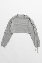 【プランク プロジェクト/PRANK PROJECT】のレースアップショートトップ / Lace-Up Short Top 人気、トレンドファッション・服の通販 founy(ファニー) ファッション Fashion レディースファッション WOMEN トップス・カットソー Tops/Tshirt シャツ/ブラウス Shirts/Blouses ロング / Tシャツ T-Shirts カットソー Cut and Sewn おすすめ Recommend カットソー Cut And Sew スリーブ Sleeve セットアップ Set Up ピーチ Peach レース Race ロング Long thumbnail GRY(グレー)|ID: prp329100004079442 ipo3291000000027563863