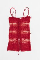 【プランク プロジェクト/PRANK PROJECT】のモヘアレースキャミチュニック / Mohair Lace Cami Tunic RED(レッド)|ID:prp329100004079445