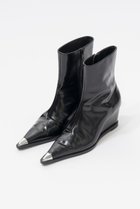 【プランク プロジェクト/PRANK PROJECT】のポインテッドショートブーツ / Pointed Short Boots 人気、トレンドファッション・服の通販 founy(ファニー) ファッション Fashion レディースファッション WOMEN ガラス Glass キャップ Cap クッション Cushion ショート Short シンプル Simple メタル Metal 今季 This Season thumbnail BLK(ブラック)|ID: prp329100004079454 ipo3291000000027563899