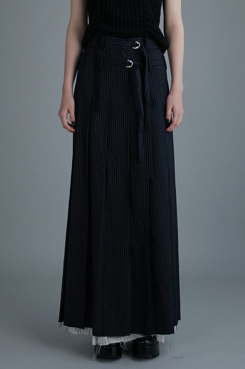 【プランク プロジェクト/PRANK PROJECT】のフロントプリーツスカート / Front Pleats Skirt 人気、トレンドファッション・服の通販 founy(ファニー) 　ファッション　Fashion　レディースファッション　Fashion for Women　スカート　Skirts　プリーツスカート / 上品フェミニンスタイル　Pleated Skirts　ロングスカート　Long Skirts / Maxi & Midi Skirts　ストライプ　Stripe, Striped Pattern　スリット　Slit, Slit Detail　タイツ　Tights, Legwear　ダブル　Double, Double-Breasted　チェック　Check, Plaid, Tartan　フロント　Front, Front Design　プリーツ　Pleats, Pleated　マキシ　Maxi, Full Length　レース　Lace, Lace Fabric　ロング　Long, Long-Length　other-7|ID: prp329100004079456 ipo3291000000032824064