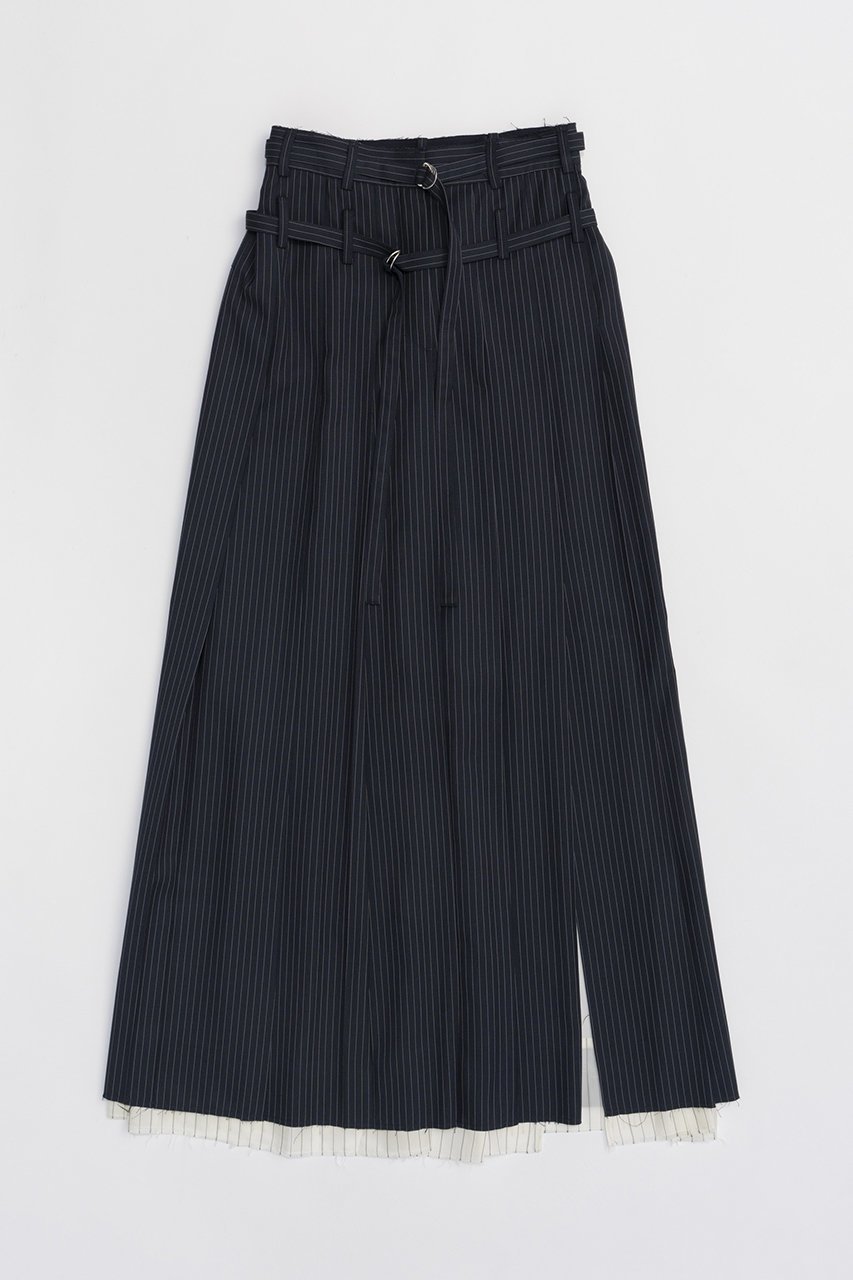 【プランク プロジェクト/PRANK PROJECT】のフロントプリーツスカート / Front Pleats Skirt インテリア・キッズ・メンズ・レディースファッション・服の通販 founy(ファニー) 　ファッション　Fashion　レディースファッション　Fashion for Women　スカート　Skirts　プリーツスカート / 上品フェミニンスタイル　Pleated Skirts　ロングスカート　Long Skirts / Maxi & Midi Skirts　ストライプ　Stripe, Striped Pattern　スリット　Slit, Slit Detail　タイツ　Tights, Legwear　ダブル　Double, Double-Breasted　チェック　Check, Plaid, Tartan　フロント　Front, Front Design　プリーツ　Pleats, Pleated　マキシ　Maxi, Full Length　レース　Lace, Lace Fabric　ロング　Long, Long-Length　NVY(ネイビー)|ID: prp329100004079456 ipo3291000000035814050
