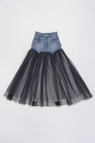 【プランク プロジェクト/PRANK PROJECT】のチュールコンビスカート / Tulle Combo Skirt 人気、トレンドファッション・服の通販 founy(ファニー) ファッション Fashion レディースファッション WOMEN スカート Skirt ロングスカート Long Skirt タフタ Taffeta ダメージ Damage チュール Tulle デニム Denim フレア Flare ロング Long NEW・新作・新着・新入荷 New Arrivals thumbnail BLU(ブルー)|ID: prp329100004079458 ipo3291000000027563915