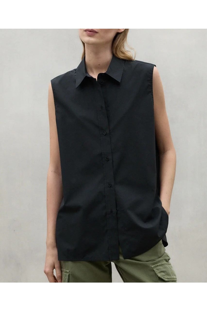 【エコアルフ/ECOALF】のANNA ノースリーブ シャツ / ANNA SHIRT WOMAN インテリア・キッズ・メンズ・レディースファッション・服の通販 founy(ファニー) 　ファッション　Fashion　レディースファッション　WOMEN　トップス・カットソー　Tops/Tshirt　キャミソール / ノースリーブ　No Sleeves　シャツ/ブラウス　Shirts/Blouses　ロング / Tシャツ　T-Shirts　カットソー　Cut and Sewn　なめらか　Smooth　キャミソール　Camisole　コンパクト　Compact　サマー　Summer　シンプル　Simple　スリット　Slit　タンク　Tank　ノースリーブ　No Sleeve　エレガント 上品　Elegant　夏　Summer　ブラック|ID: prp329100004080972 ipo3291000000027582589