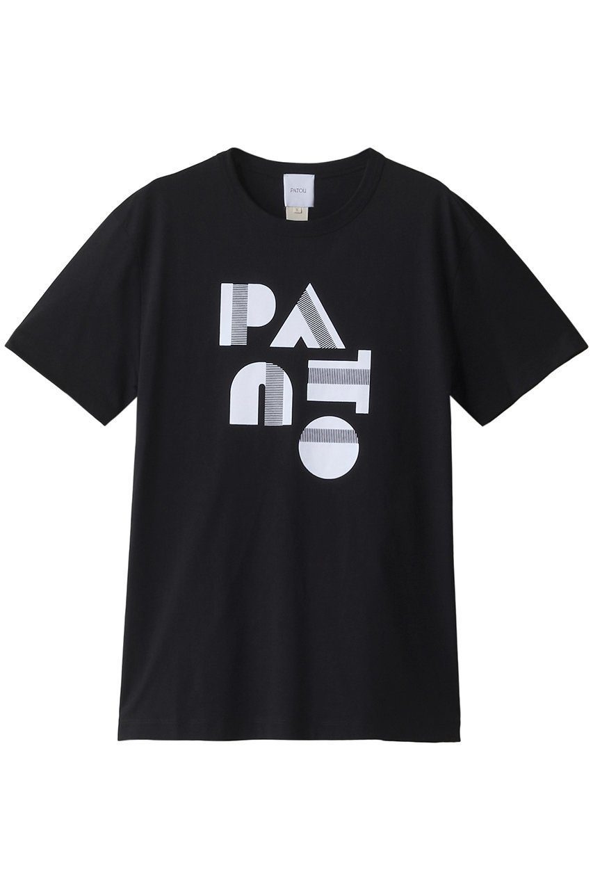 【パトゥ/PATOU】のアートデコPATOUロゴTシャツ インテリア・キッズ・メンズ・レディースファッション・服の通販 founy(ファニー) 　ファッション　Fashion　レディースファッション　WOMEN　トップス・カットソー　Tops/Tshirt　シャツ/ブラウス　Shirts/Blouses　ロング / Tシャツ　T-Shirts　カットソー　Cut and Sewn　コンパクト　Compact　ショート　Short　スリーブ　Sleeve　ベーシック　Basic　ボトム　Bottom　ブラック|ID: prp329100004083502 ipo3291000000027618462