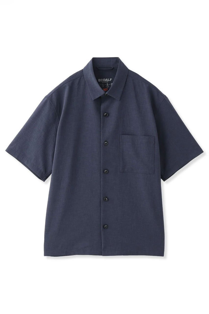 【エコアルフ/ECOALF / MEN】の【MEN】ACT CITY シャツ 【日本限定】 インテリア・キッズ・メンズ・レディースファッション・服の通販 founy(ファニー) 　ファッション　Fashion　メンズファッション　Fashion for Men　トップス・カットソー　Cut & Sew Tops　メンズシャツ　Shirts　コレクション　Collection, Seasonal Line　ショート　Short, Short Length　スマート　Smart, Elegant　スリーブ　Sleeve, Long Sleeve / Short Sleeve　ポケット　Pocket, Pocket Detail　リラックス　Relax, Relaxed Fit　エレガント 上品　Elegant　夏　Summer　軽量　Lightweight, Ultra Light　ネイビー|ID: prp329100004083507 ipo3291000000034959148