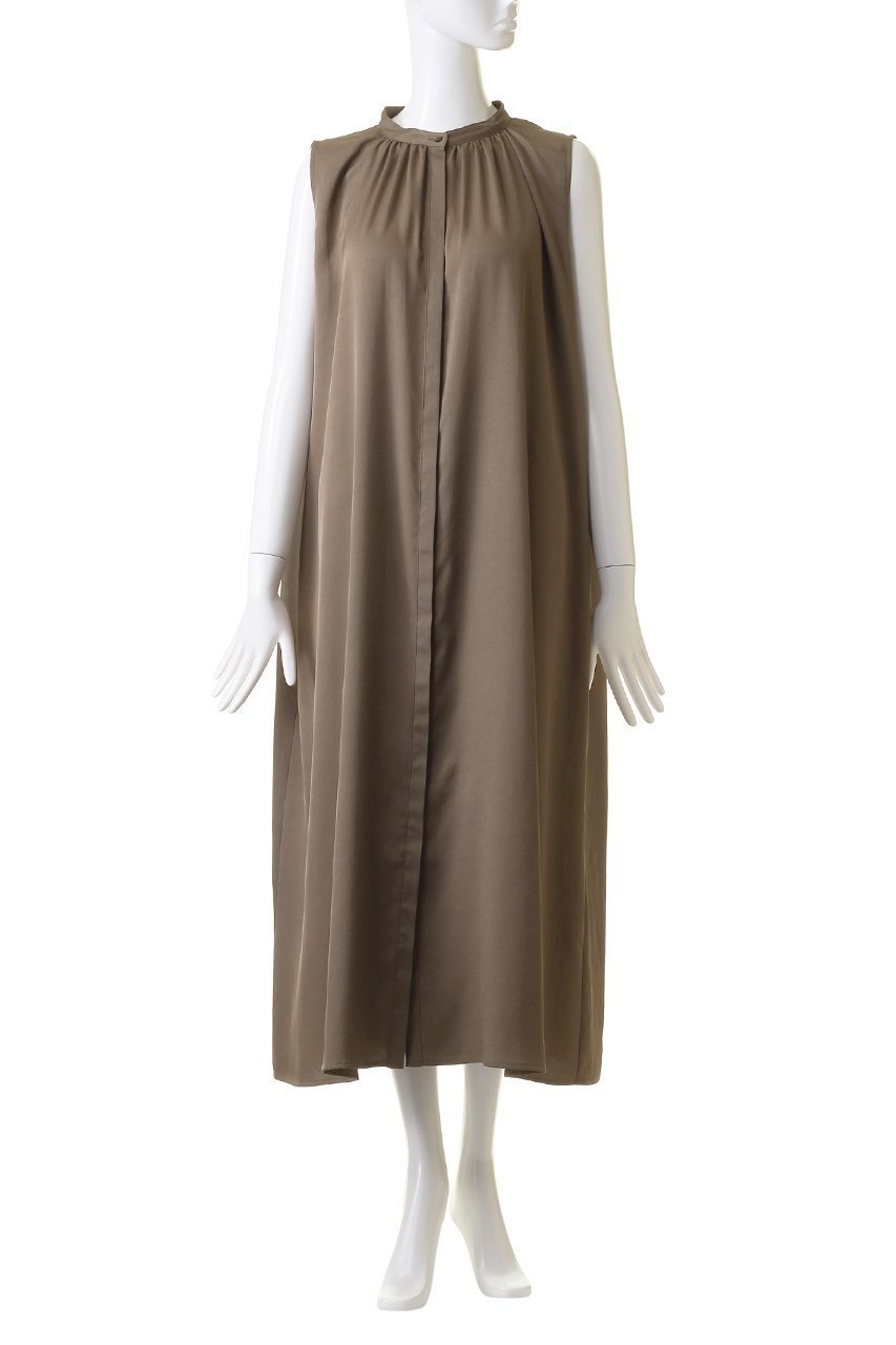 【スリー ドッツ/three dots】のシルキーツイル ギャザードレス 人気、トレンドファッション・服の通販 founy(ファニー) 　ファッション　Fashion　レディースファッション　Fashion for Women　ワンピース　Dresses　フォーマル・パーティードレス・結婚式用ドレス　Elegant & Casual Dresses　チュニック　Tunic Tops & Dresses　ギャザー　Gathered, Ruffled　サテン　Satin, Glossy Fabric　スリット　Slit, Slit Detail　チュニック　Tunic, Long Top　ツイル　Twist, Twisted Detail　ドレス　Dress, One-Piece　パーティ　Party, Party Style　リボン　Ribbon, Bow　ロング　Long, Long-Length　other-2|ID: prp329100004083525 ipo3291000000032893926