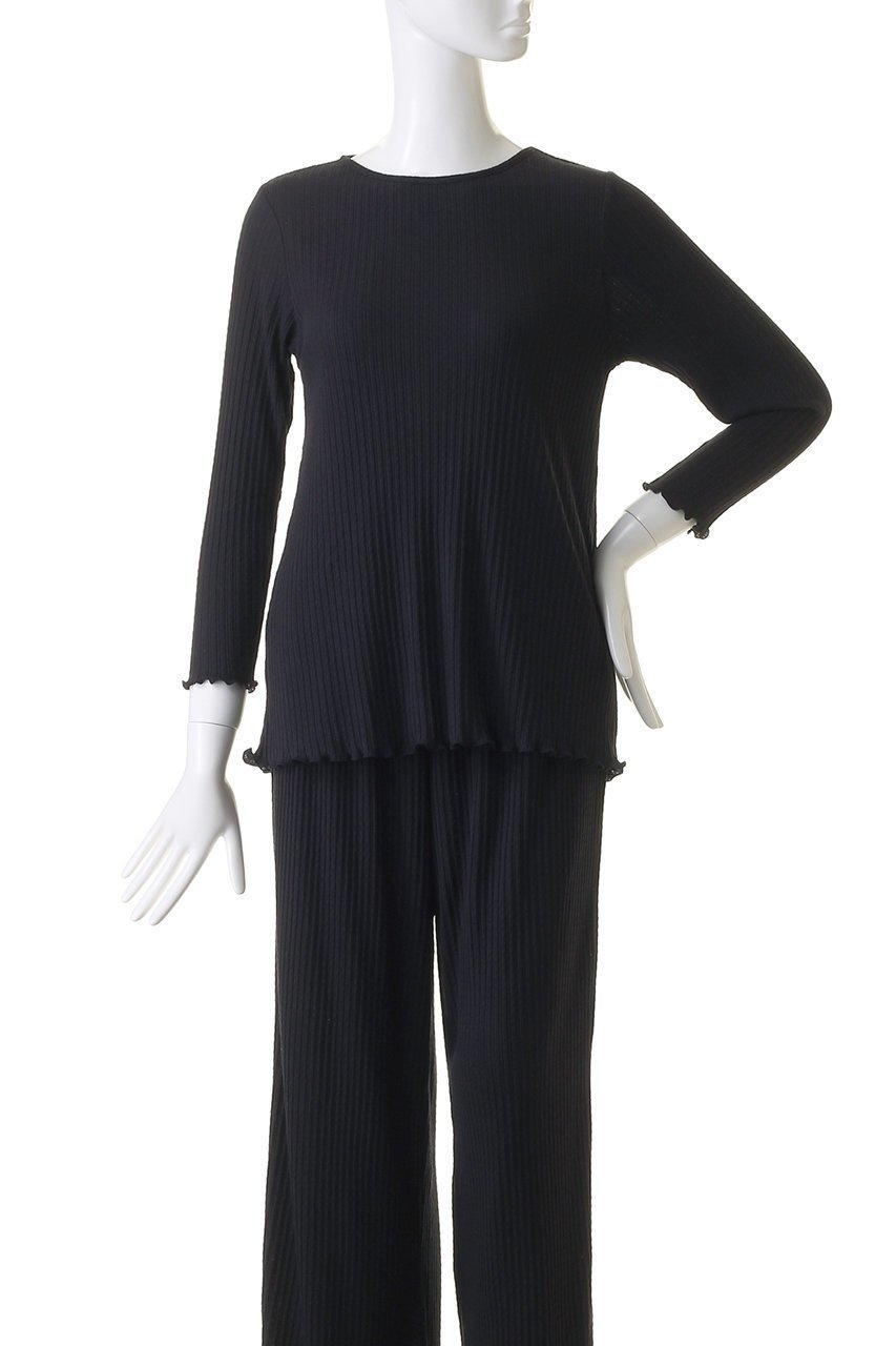 【キッドブルー/KID BLUE】の24ストライプJQトップ 人気、トレンドファッション・服の通販 founy(ファニー) 　ファッション　Fashion　レディースファッション　WOMEN　なめらか　Smooth　ストライプ　Stripe　セットアップ　Set Up　パジャマ　Pajamas　フリル　Frills　ボトム　Bottom　エレガント 上品　Elegant　other-2|ID: prp329100004083530 ipo3291000000031421279