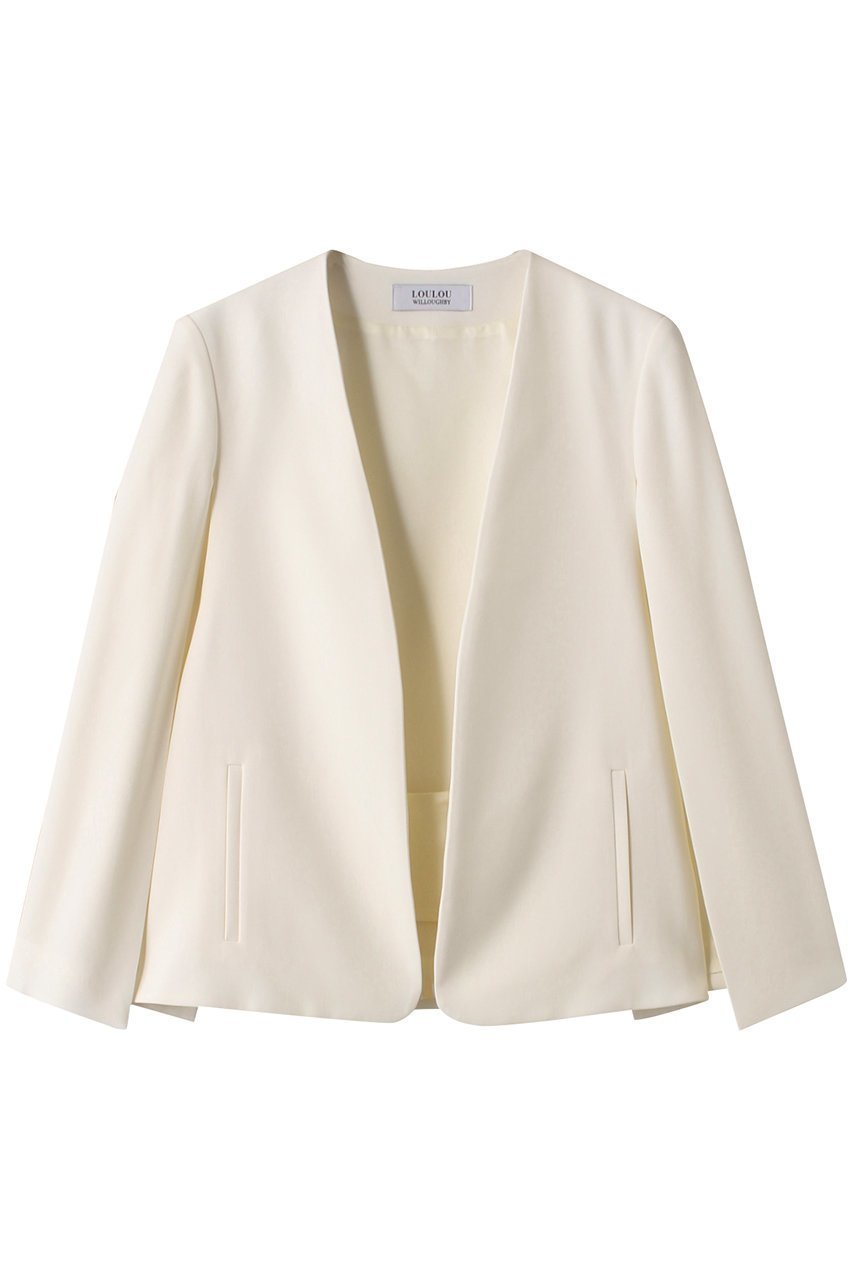 【アルアバイル/allureville】の【Loulou Willoughby】リトルブラックケープジャケット A インテリア・キッズ・メンズ・レディースファッション・服の通販 founy(ファニー) ファッション Fashion レディースファッション Fashion for Women アウター Coat / Outerwear Collection レディースジャケット・軽アウター Jackets コンパクト Compact, Small Size シンプル Simple, Minimal ジャケット Jacket, Outerwear スリット Slit, Slit Detail フォーマル Formal, Dressy エレガント 上品 Elegant オフホワイト|ID: prp329100004083544 ipo3291000000032949223