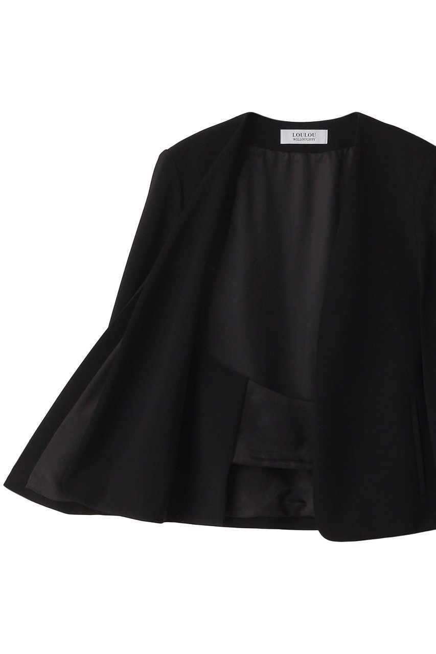 【アルアバイル/allureville】の【Loulou Willoughby】リトルブラックケープジャケット A 人気、トレンドファッション・服の通販 founy(ファニー) ファッション Fashion レディースファッション Fashion for Women アウター Coat / Outerwear Collection レディースジャケット・軽アウター Jackets コンパクト Compact, Small Size シンプル Simple, Minimal ジャケット Jacket, Outerwear スリット Slit, Slit Detail フォーマル Formal, Dressy エレガント 上品 Elegant other-7|ID: prp329100004083544 ipo3291000000032949257
