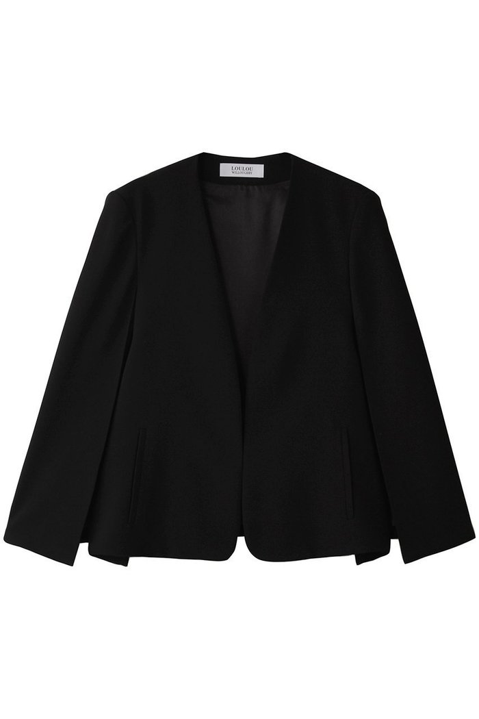 【アルアバイル/allureville】の【LOULOU WILLOUGHBY】リトルブラックケープジャケット A インテリア・キッズ・メンズ・レディースファッション・服の通販 founy(ファニー) https://founy.com/ ファッション Fashion レディースファッション Fashion for Women アウター Coat / Outerwear Collection レディースジャケット・軽アウター Jackets コンパクト Compact, Small Size ジャケット Jacket, Outerwear ダブル Double, Double-Breasted トレンド Trend, Trending Now ポケット Pocket, Pocket Detail |ID: prp329100004083544 ipo3291000000036756707