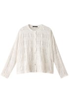 【ミズイロ インド/mizuiro ind】のsheer pattern knitting short C/D カーディガン off white|ID:prp329100004083551