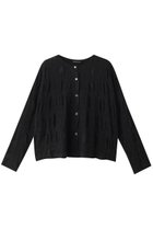 【ミズイロ インド/mizuiro ind】のsheer pattern knitting short C/D カーディガン black|ID:prp329100004083551