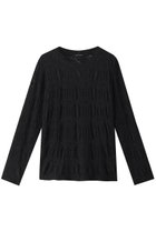 【ミズイロ インド/mizuiro ind】のsheer pattern knitting crew neck long T Tシャツ black|ID: prp329100004083552 ipo3291000000027618592