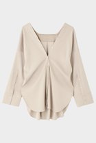 【ル フィル/LE PHIL】のダブルサテンビックシャツ ベージュ|ID: prp329100004084789 ipo3291000000035063933