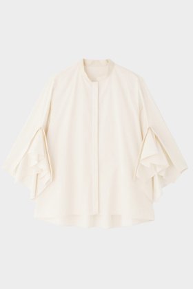 【ル フィル/LE PHIL】のラッフルスリーブブロードブラウス 人気、トレンドファッション・服の通販 founy(ファニー) ファッション Fashion レディースファッション Fashion for Women トップス・カットソー Cut & Sew Tops シャツ・ブラウス・オフィスカジュアル Elegant Blouses & Button-Ups ショート Short, Short Length スリーブ Sleeve, Long Sleeve / Short Sleeve ドレープ Drape, Draping Fabric 羽織 Haori, Light Jacket |ID:prp329100004084791