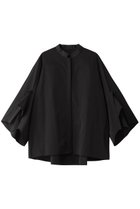 【ル フィル/LE PHIL】のラッフルスリーブブロードブラウス 人気、トレンドファッション・服の通販 founy(ファニー) ファッション Fashion レディースファッション Fashion for Women トップス・カットソー Cut & Sew Tops シャツ・ブラウス・オフィスカジュアル Elegant Blouses & Button-Ups ショート Short, Short Length スリーブ Sleeve, Long Sleeve / Short Sleeve ドレープ Drape, Draping Fabric 羽織 Haori, Light Jacket thumbnail ブラック|ID: prp329100004084791 ipo3291000000032890359