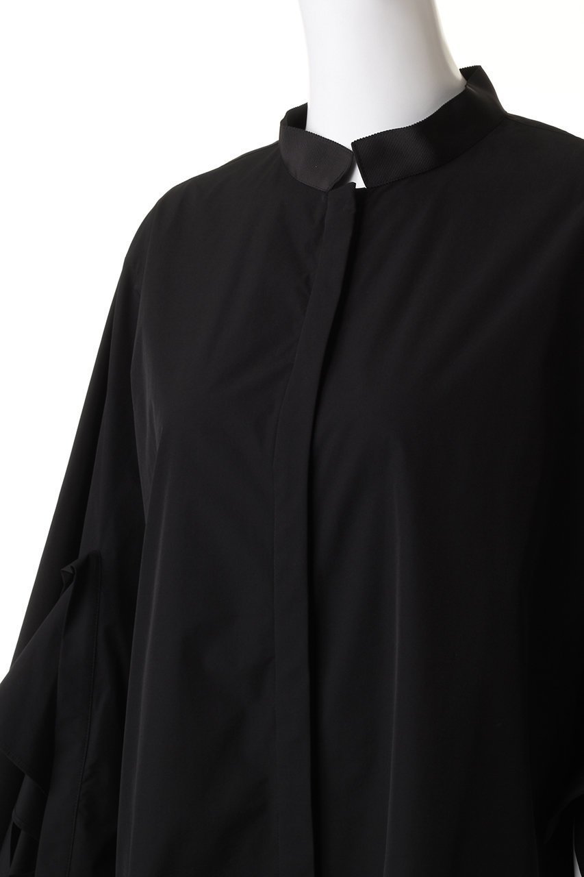 【ル フィル/LE PHIL】のラッフルスリーブブロードブラウス 人気、トレンドファッション・服の通販 founy(ファニー) 　ファッション　Fashion　レディースファッション　Fashion for Women　トップス・カットソー　Cut & Sew Tops　シャツ・ブラウス・オフィスカジュアル　Elegant Blouses & Button-Ups　ショート　Short, Short Length　スリーブ　Sleeve, Long Sleeve / Short Sleeve　ドレープ　Drape, Draping Fabric　羽織　Haori, Light Jacket　other-5|ID: prp329100004084791 ipo3291000000035367620