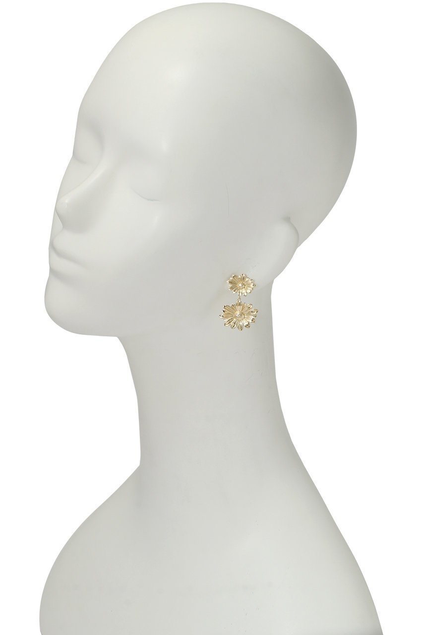 【デイジー ロンドン/DAISY LONDON】のDOUBLE DAISY FLOWER ピアス 人気、トレンドファッション・服の通販 founy(ファニー) 　ファッション　Fashion　レディースファッション　Fashion for Women　ジュエリー　Jewelry　ファッションリング　Fashion Rings　イヤリング・フープ・ドロップタイプ　Hoop, Drop & Clip Earrings　イヤリング　Earrings　コレクション　Collection, Seasonal Line　ネックレス　Necklace, Pendant Necklace　other-3|ID: prp329100004084801 ipo3291000000035786818