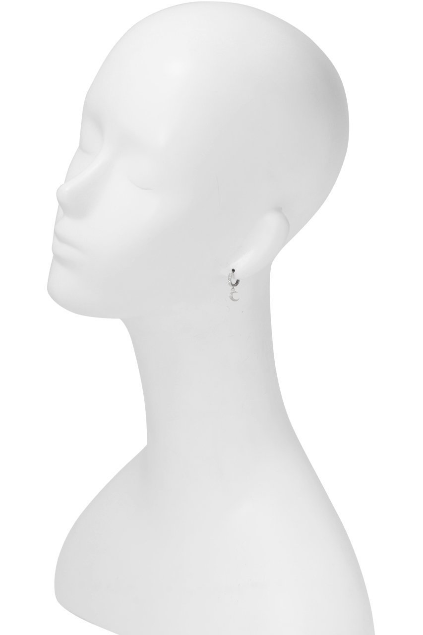 【デイジー ロンドン/DAISY LONDON】の【ESTEE LALONDE】 LUNA HUGGIE CHARM ピアス 人気、トレンドファッション・服の通販 founy(ファニー) 　ファッション　Fashion　レディースファッション　Fashion for Women　ジュエリー　Jewelry　ファッションリング　Fashion Rings　イヤリング・フープ・ドロップタイプ　Hoop, Drop & Clip Earrings　おすすめ　Recommended / Our Picks　イヤリング　Earrings　コレクション　Collection, Seasonal Line　シルバー　Silver, Metallic Silver　パーティ　Party, Party Style　エレガント 上品　Elegant　人気　Popular, Best Seller　再入荷　Restock / Back in Stock　other-3|ID: prp329100004084835 ipo3291000000035786832