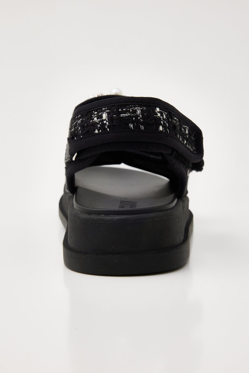 【スタッカート/STACCATO】のツイードパールWベルトウォームスポーツサンダル 人気、トレンドファッション・服の通販 founy(ファニー) 　ファッション　Fashion　レディースファッション　Fashion for Women　ベルト&ウエストマーク　Belts & Waist Accessories　スポーツウェア　Functional & Stylish Sportswear　サンダル&ミュール　Sandals & Mules　エレガント 上品　Elegant　サンダル　Sandals, Summer Shoes　ストーン　Stone, Gem-Like　ツイード　Twill, Twill Weave　パール　Pearl, Pearl Accent　人気　Popular, Best Seller　other-5|ID: prp329100004084858 ipo3291000000034940638