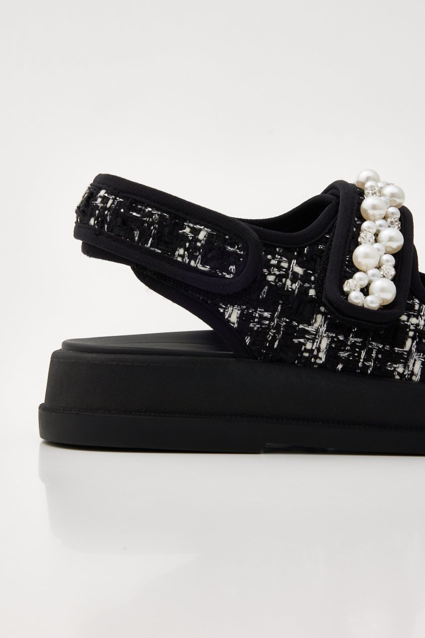 【スタッカート/STACCATO】のツイードパールWベルトウォームスポーツサンダル 人気、トレンドファッション・服の通販 founy(ファニー) 　ファッション　Fashion　レディースファッション　Fashion for Women　ベルト&ウエストマーク　Belts & Waist Accessories　スポーツウェア　Functional & Stylish Sportswear　サンダル&ミュール　Sandals & Mules　エレガント 上品　Elegant　サンダル　Sandals, Summer Shoes　ストーン　Stone, Gem-Like　ツイード　Twill, Twill Weave　パール　Pearl, Pearl Accent　人気　Popular, Best Seller　other-6|ID: prp329100004084858 ipo3291000000034940639