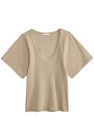 【バイ マレーネ ビルガー/BY MALENE BIRGER】のLUNAI 深UネックTシャツ 人気、トレンドファッション・服の通販 founy(ファニー) ファッション Fashion レディースファッション WOMEN トップス・カットソー Tops/Tshirt シャツ/ブラウス Shirts/Blouses ロング / Tシャツ T-Shirts カットソー Cut and Sewn クラシック Classic ショート Short スリム Slim スリーブ Sleeve デコルテ Decolletage フィット Fit フェミニン Feminine |ID:prp329100004084869