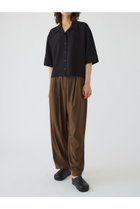 【リムアーク/RIM.ARK】のW tuck wide slacks/スラックス/パンツ 人気、トレンドファッション・服の通販 founy(ファニー) ファッション Fashion レディースファッション WOMEN パンツ Pants ストレッチ Stretch スラックス Slacks テーパード Tapered ドレープ Drape マニッシュ Mannish ワイド Wide thumbnail ブラウン|ID: prp329100004084882 ipo3291000000027638028