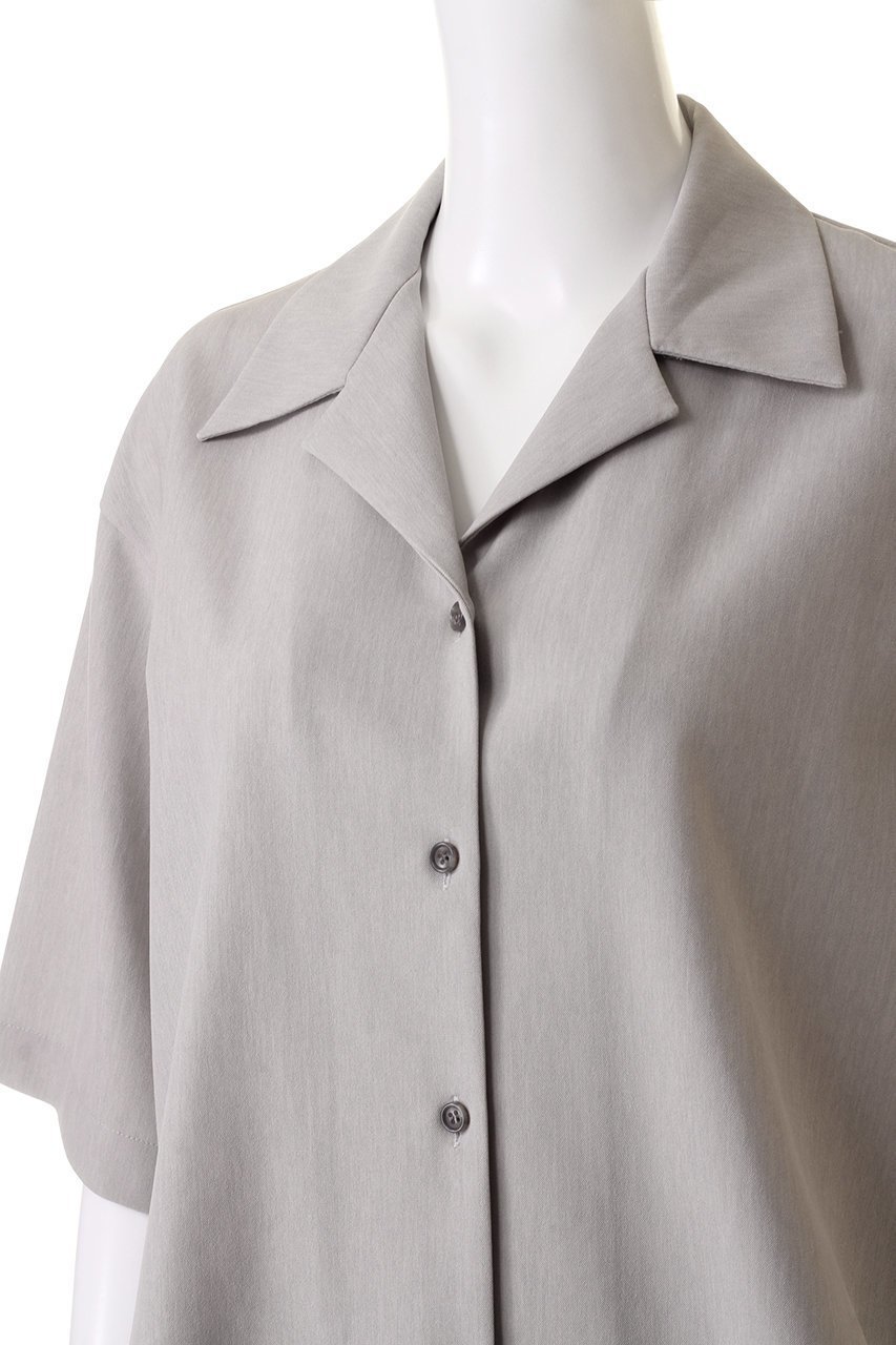 【リムアーク/RIM.ARK】のOpen collar half sleeve SH/シャツ 人気、トレンドファッション・服の通販 founy(ファニー) 　ファッション　Fashion　レディースファッション　WOMEN　トップス・カットソー　Tops/Tshirt　シャツ/ブラウス　Shirts/Blouses　おすすめ　Recommend　コンパクト　Compact　ショート　Short　スリーブ　Sleeve　ツイル　Twill　ハーフ　Half　バランス　Balance　other-5|ID: prp329100004084883 ipo3291000000032376750