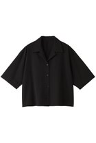 【リムアーク/RIM.ARK】のOpen collar half sleeve SH/シャツ 人気、トレンドファッション・服の通販 founy(ファニー) ファッション Fashion レディースファッション Fashion for Women トップス・カットソー Cut & Sew Tops シャツ・ブラウス・オフィスカジュアル Elegant Blouses & Button-Ups おすすめ Recommended / Our Picks コンパクト Compact, Small Size ショート Short, Short Length スリーブ Sleeve, Long Sleeve / Short Sleeve ツイル Twist, Twisted Detail ハーフ Half, Half-Length バランス Balance, Style Balance thumbnail ブラック|ID: prp329100004084883 ipo3291000000036720157