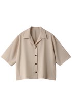 【リムアーク/RIM.ARK】のOpen collar half sleeve SH/シャツ 人気、トレンドファッション・服の通販 founy(ファニー) ファッション Fashion レディースファッション Fashion for Women トップス・カットソー Cut & Sew Tops シャツ・ブラウス・オフィスカジュアル Elegant Blouses & Button-Ups おすすめ Recommended / Our Picks コンパクト Compact, Small Size ショート Short, Short Length スリーブ Sleeve, Long Sleeve / Short Sleeve ツイル Twist, Twisted Detail ハーフ Half, Half-Length バランス Balance, Style Balance thumbnail ライトベージュ|ID: prp329100004084883 ipo3291000000036720158