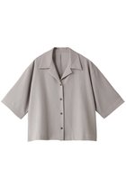 【リムアーク/RIM.ARK】のOpen collar half sleeve SH/シャツ 人気、トレンドファッション・服の通販 founy(ファニー) ファッション Fashion レディースファッション Fashion for Women トップス・カットソー Cut & Sew Tops シャツ・ブラウス・オフィスカジュアル Elegant Blouses & Button-Ups おすすめ Recommended / Our Picks コンパクト Compact, Small Size ショート Short, Short Length スリーブ Sleeve, Long Sleeve / Short Sleeve ツイル Twist, Twisted Detail ハーフ Half, Half-Length バランス Balance, Style Balance thumbnail ライトグレー|ID: prp329100004084883 ipo3291000000036720159