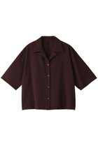【リムアーク/RIM.ARK】のOpen collar half sleeve SH/シャツ 人気、トレンドファッション・服の通販 founy(ファニー) ファッション Fashion レディースファッション Fashion for Women トップス・カットソー Cut & Sew Tops シャツ・ブラウス・オフィスカジュアル Elegant Blouses & Button-Ups おすすめ Recommended / Our Picks コンパクト Compact, Small Size ショート Short, Short Length スリーブ Sleeve, Long Sleeve / Short Sleeve ツイル Twist, Twisted Detail ハーフ Half, Half-Length バランス Balance, Style Balance thumbnail ボルドー|ID: prp329100004084883 ipo3291000000036720160