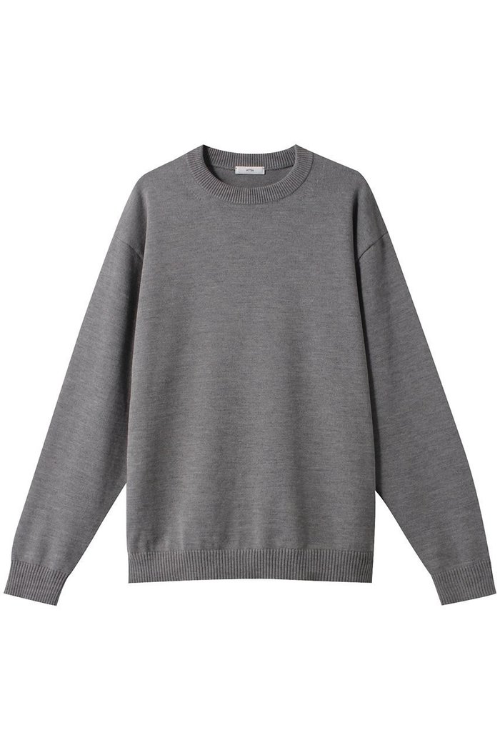 【エイトン/ATON / MEN】の【MEN】WOOL WASHI クルーネック セーター インテリア・キッズ・メンズ・レディースファッション・服の通販 founy(ファニー) https://founy.com/ ファッション Fashion メンズファッション MEN トップス・カットソー Tops/Tshirt/Men ニット Knit Tops セーター Sweater ロング Long 定番 Standard |ID: prp329100004084898 ipo3291000000027638073