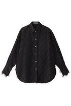 【チノ/CINOH】のカットジャカード シャツ 人気、トレンドファッション・服の通販 founy(ファニー) ファッション Fashion レディースファッション WOMEN トップス・カットソー Tops/Tshirt シャツ/ブラウス Shirts/Blouses シンプル Simple ジャカード Jacquard スリーブ Sleeve バイアス Bias フリンジ Fringe ボトム Bottom リラックス Relax ロング Long thumbnail ブラック|ID: prp329100004084915 ipo3291000000027638128