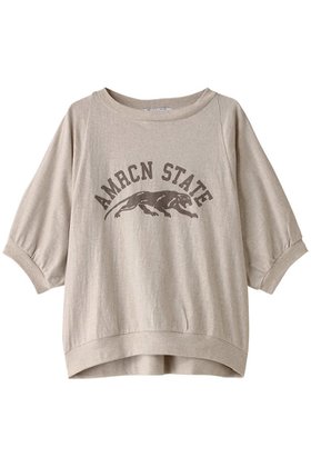 【アメリカーナ/Americana】のラフィー天竺 AMRCN STATE トップス 人気、トレンドファッション・服の通販 founy(ファニー) ファッション Fashion レディースファッション WOMEN トップス・カットソー Tops/Tshirt シャツ/ブラウス Shirts/Blouses ロング / Tシャツ T-Shirts カットソー Cut and Sewn ショート Short スリーブ Sleeve ハーフ Half プリント Print |ID:prp329100004084920