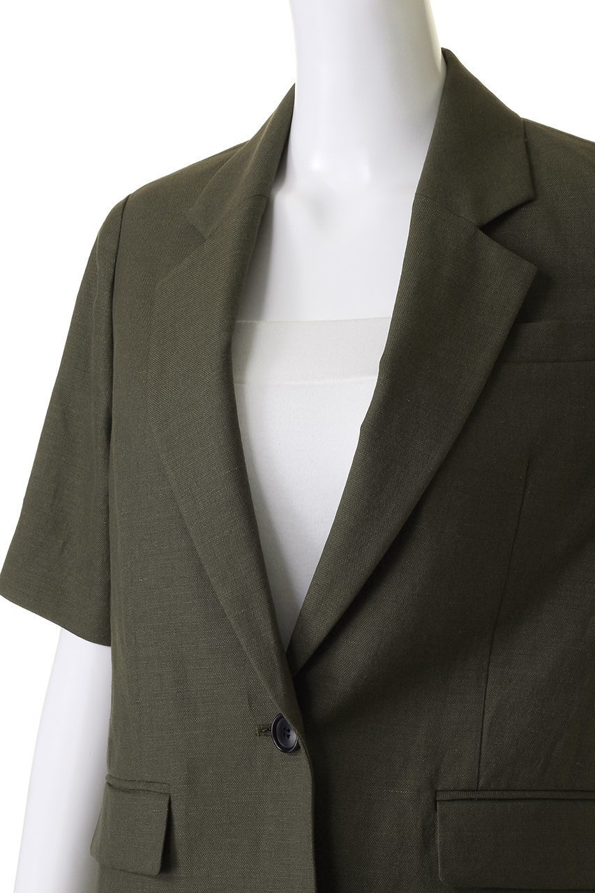 【アルアバイル/allureville】のリネンコンシャークスキンハースSJK A 人気、トレンドファッション・服の通販 founy(ファニー) 　ファッション　Fashion　レディースファッション　Fashion for Women　アウター　Coat / Outerwear Collection　レディースジャケット・軽アウター　Jackets　シンプル　Simple, Minimal　ジャケット　Jacket, Outerwear　スリーブ　Sleeve, Long Sleeve / Short Sleeve　ハーフ　Half, Half-Length　リネン　Linen, Linen Fabric　半袖　Short Sleeve, Half Sleeve　夏　Summer　other-5|ID: prp329100004084972 ipo3291000000035847044