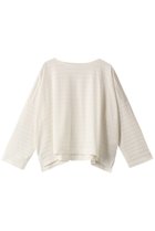 【ミズイロ インド/mizuiro ind】のburn out print wide P/O プルオーバー off white(ボーダー)|ID: prp329100004084979 ipo3291000000036724350