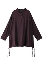 【ミズイロ インド/mizuiro ind】のgather neck shirt シャツ purple|ID: prp329100004084983 ipo3291000000027638315