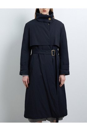 【ランバン オン ブルー/LANVIN en Bleu】のウィンタートレンチコート 人気、トレンドファッション・服の通販 founy(ファニー) ファッション Fashion レディースファッション WOMEN アウター Coat Outerwear コート Coats トレンチコート Trench Coats スタンド Stand スリット Slit ツイル Twill ドレス Dress ポケット Pocket ロング Long ワッシャー Washer |ID:prp329100004086426