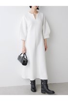 【ウィムガゼット/Whim Gazette】のダンボールキーネックワンピース 人気、トレンドファッション・服の通販 founy(ファニー) ファッション Fashion レディースファッション WOMEN ワンピース Dress チュニック Tunic チュニック Tunic フェミニン Feminine フレア Flare ロング Long thumbnail ホワイト|ID: prp329100004086466 ipo3291000000027656100