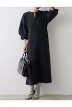 【ウィムガゼット/Whim Gazette】のダンボールキーネックワンピース 人気、トレンドファッション・服の通販 founy(ファニー) ファッション Fashion レディースファッション WOMEN ワンピース Dress チュニック Tunic チュニック Tunic フェミニン Feminine フレア Flare ロング Long thumbnail ブラック|ID: prp329100004086466 ipo3291000000027656101