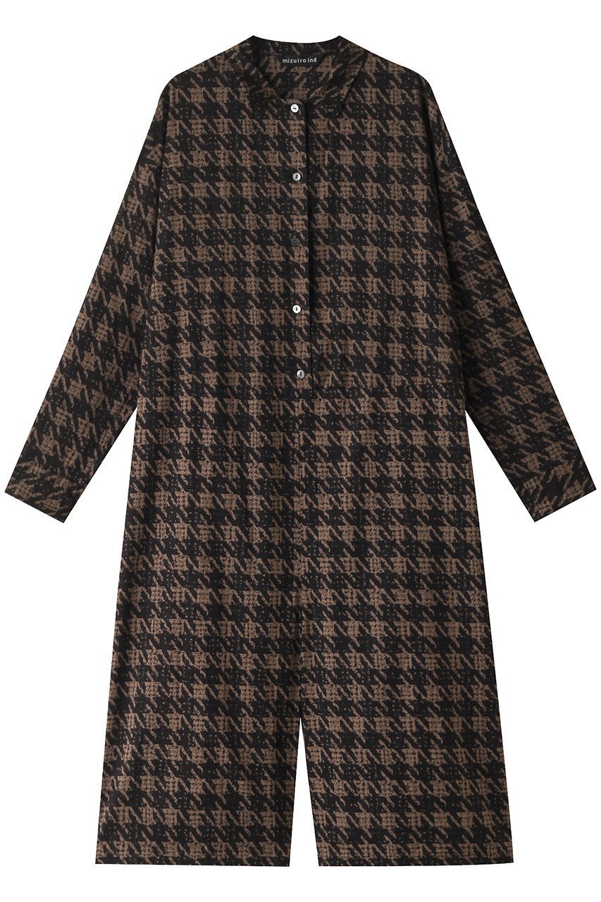 【ミズイロ インド/mizuiro ind】のchidori print all in one オールインワン インテリア・キッズ・メンズ・レディースファッション・服の通販 founy(ファニー) 　ファッション　Fashion　レディースファッション　Fashion for Women　パンツ　Pants & Trousers　クラシカル　Classical, Vintage-Inspired　プリント　Print, Printed Pattern　リラックス　Relax, Relaxed Fit　エレガント 上品　Elegant　春　Spring　秋　Autumn　brown|ID: prp329100004088043 ipo3291000000032818111