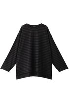 【ミズイロ インド/mizuiro ind】のburn out print wide tunic チュニック black(ボーダー)|ID:prp329100004088044